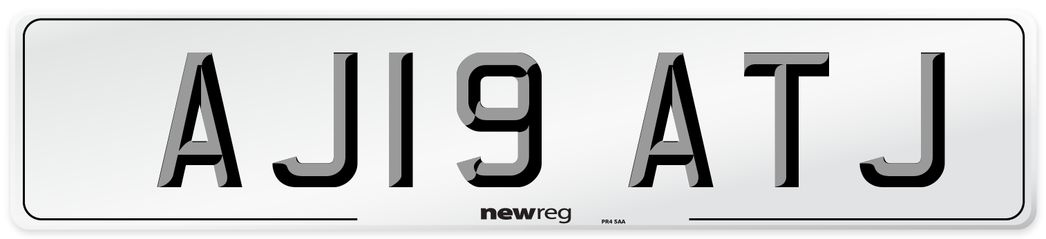 AJ19 ATJ Number Plate from New Reg
